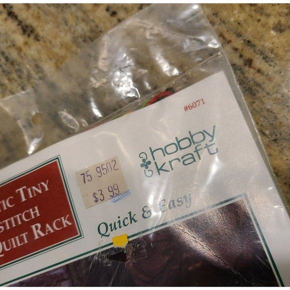 Hobby Kraft-Authentic Tiny Cross Stitch Wood Quilt Rack Christmas # 6071. Noel - Picture 5 of 7